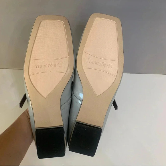 Franco Sarto Tinsley Mary Jane Faux Patent Flat in Grey/Gray- 8 - Picture 8 of 10